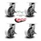 Service Caster 8 Inch Extra Heavy Duty Semi Steel Cast Iron Caster Brakes 2 Swivel Locks, 4PK SCC-KP92S830-SSR-SLB-BSL-2-SLB-2 - alternate 3